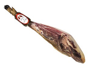 jamón ibérico de bellota partido por la maza. Ibéricos Valrey